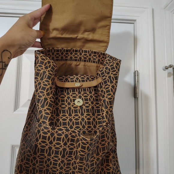 Brown Patterned Backpack - Picture 2 of 5